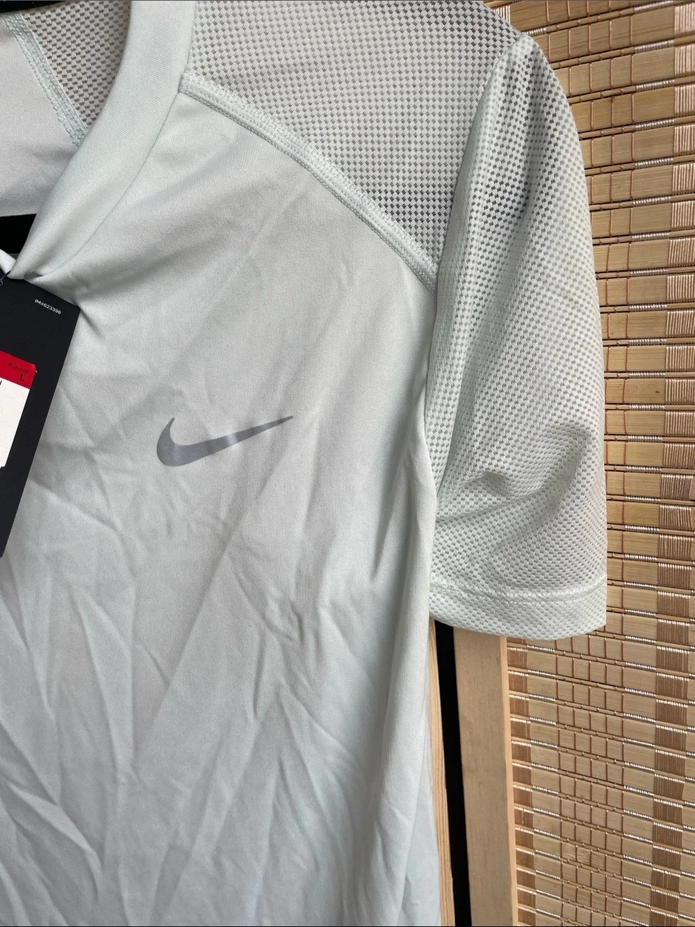 Nike Men's Dri-FIT Light Gray Short-Sleeve Training Polo